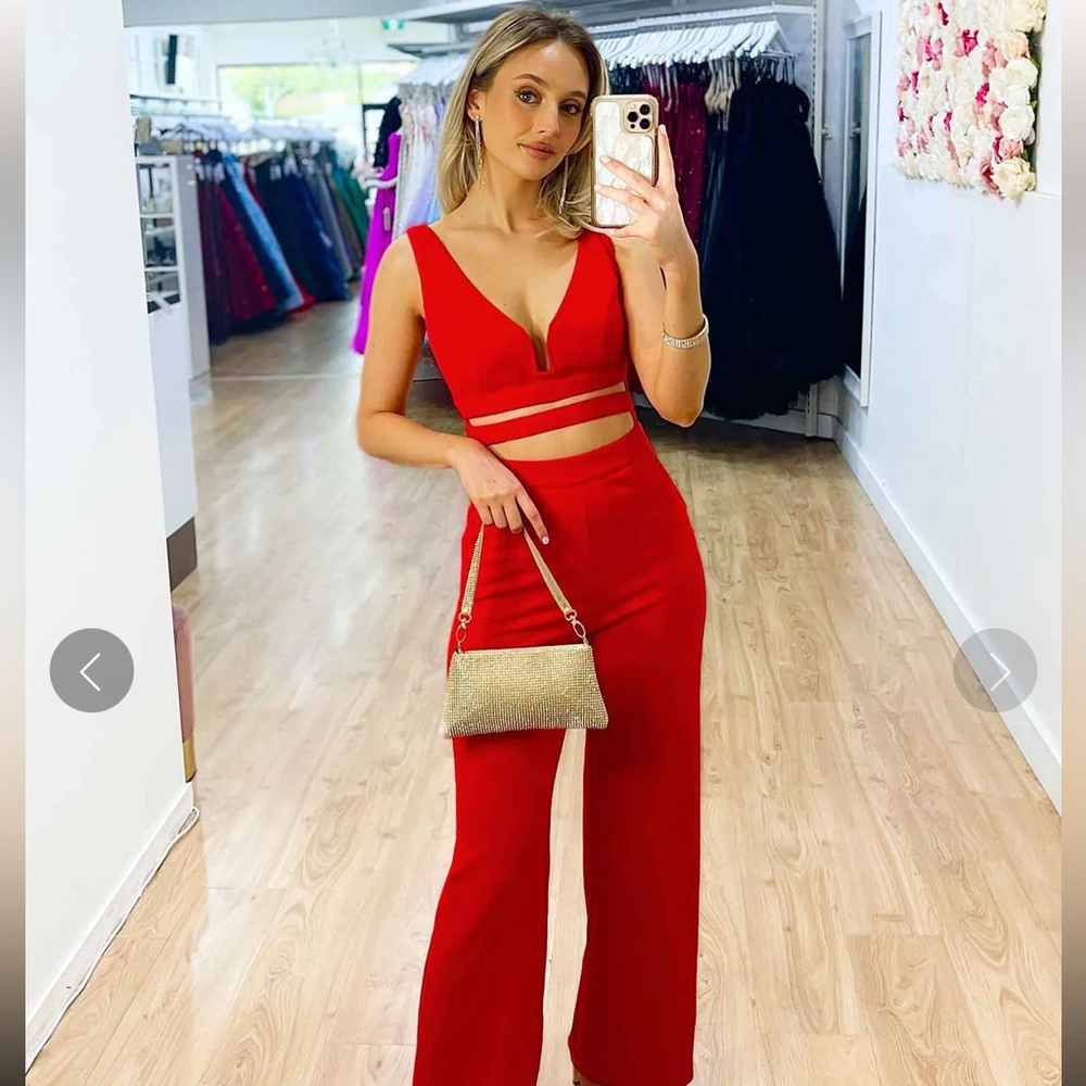 Only worn once. Red jumpsuit. From boutique in Australia